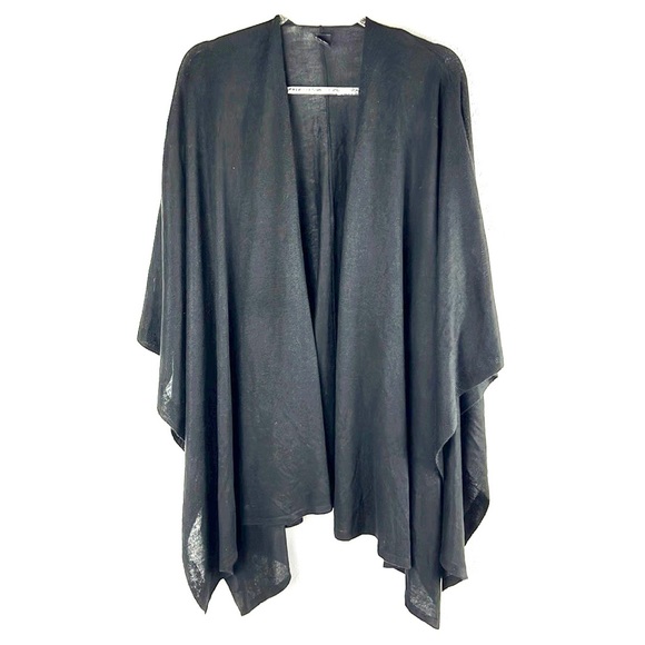 🖤♠️ Black Lightweight Thin Knit Shawl Wrap - Picture 2 of 11